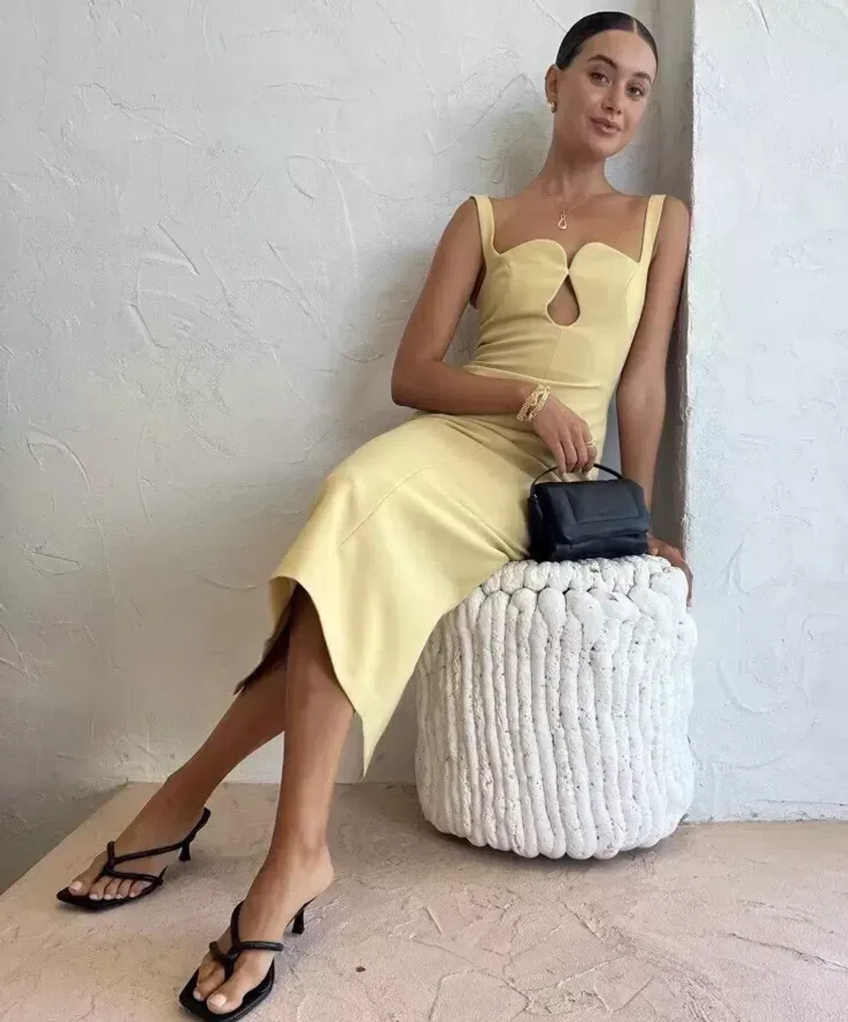 Camilla and Marc Brixton Midi Dress Mustard Yellow Size 12 - Image 3