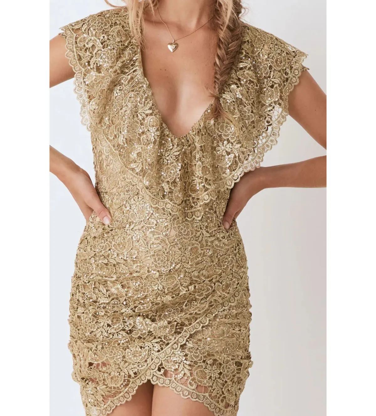 Spell Nina Shift Mini Dress Bronze Size S/AU 8 - Image 3