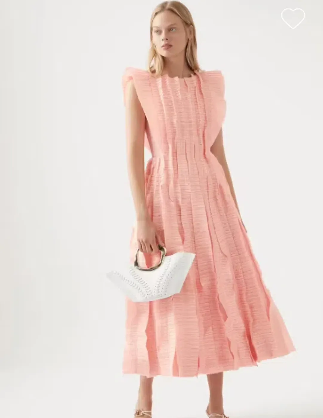 Aje Hybrid Midi Dress Rose Pink Size 10 for rent on The Volte - main image