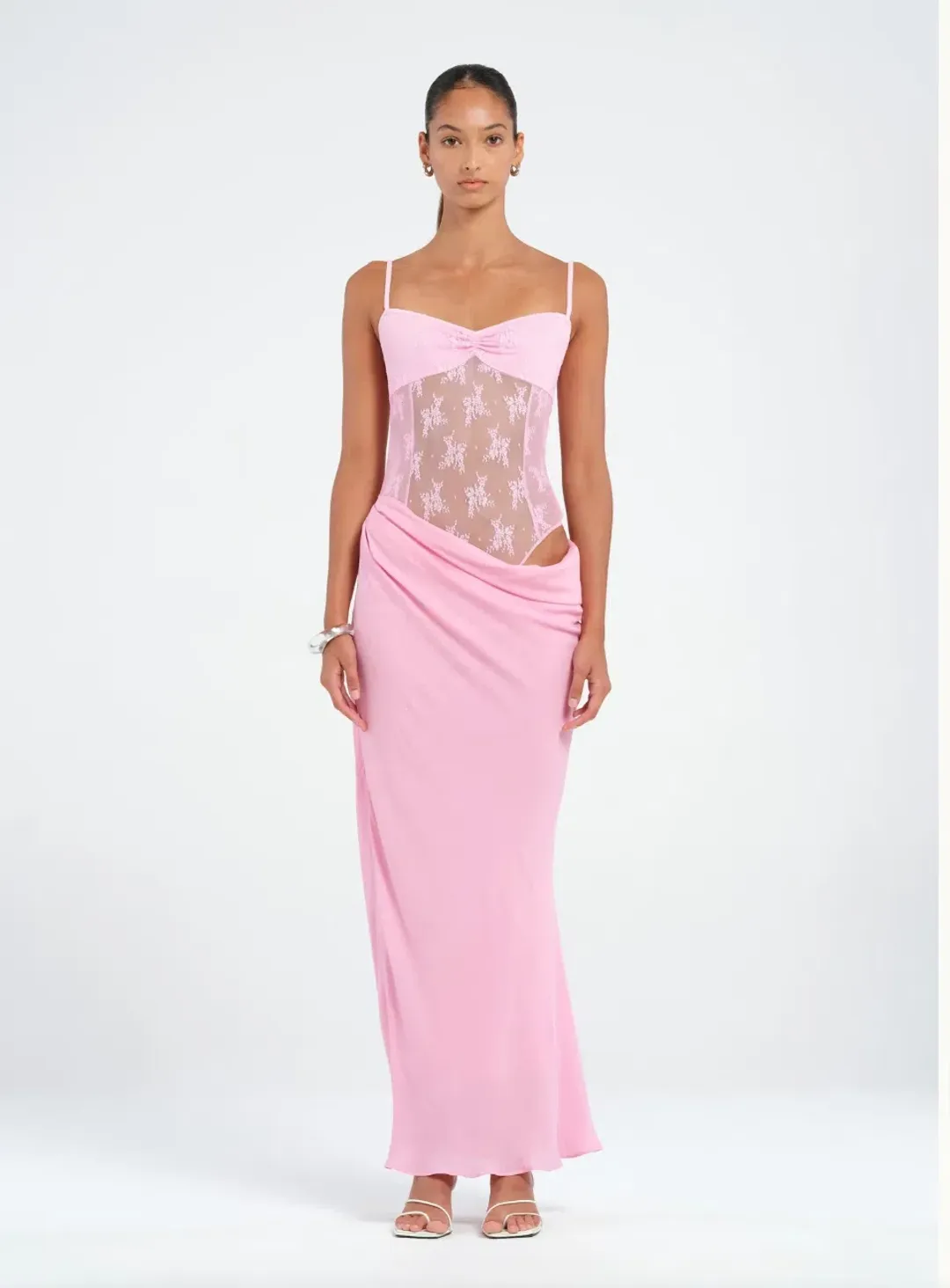 Benni Akio Maxi Dress Pink Size 6 for rent on The Volte - main image