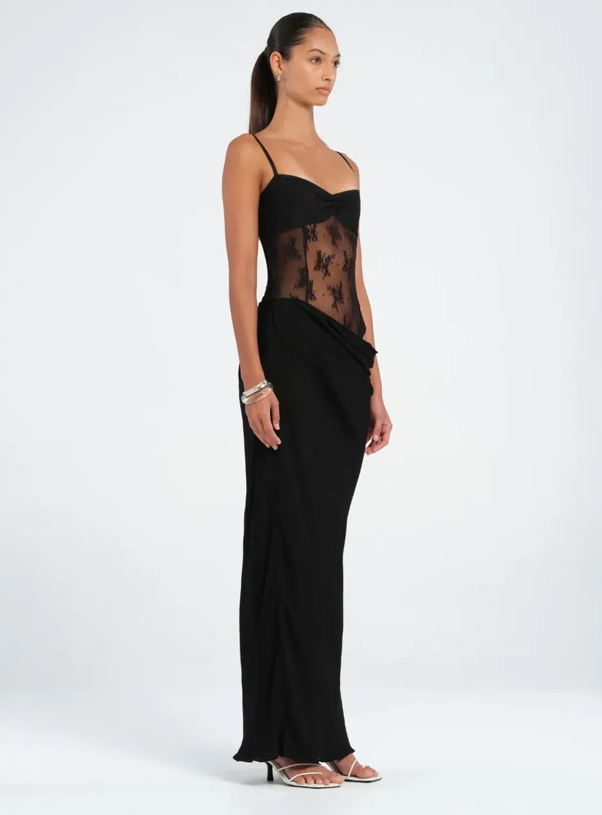 Benni Akio Maxi Dress Black Size 6 - Image 2