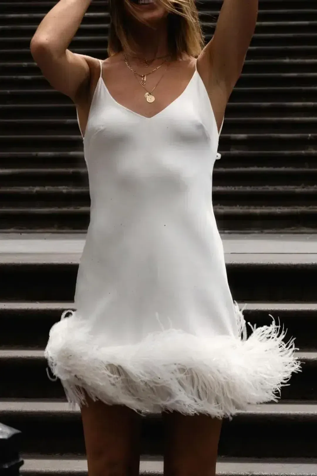 Karen Willis Holmes Sherry Mini Ivory Silk Size 10 for rent on The Volte - main image