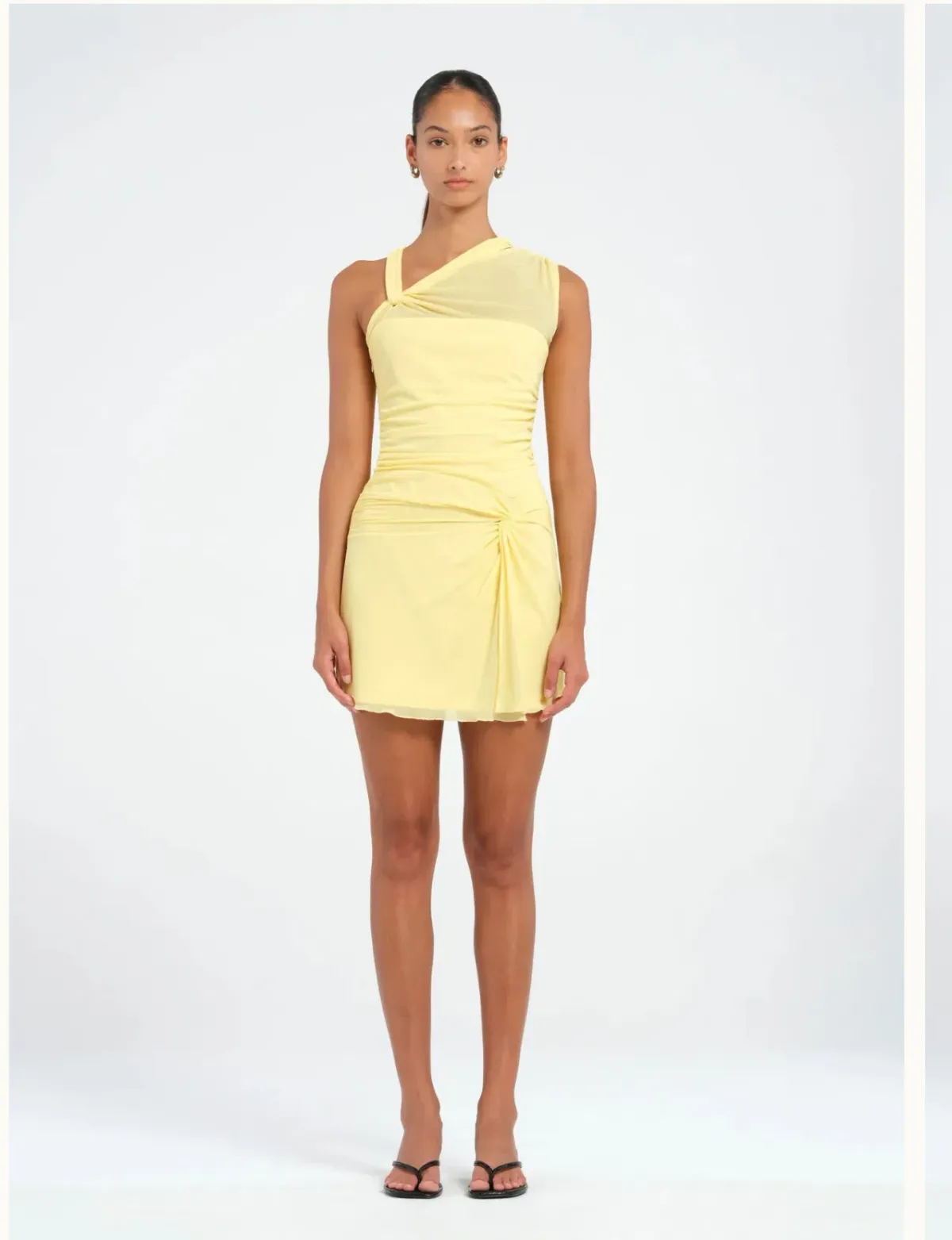 Benni Westly Twist Mini Dress Yellow Size 8 - Image 2