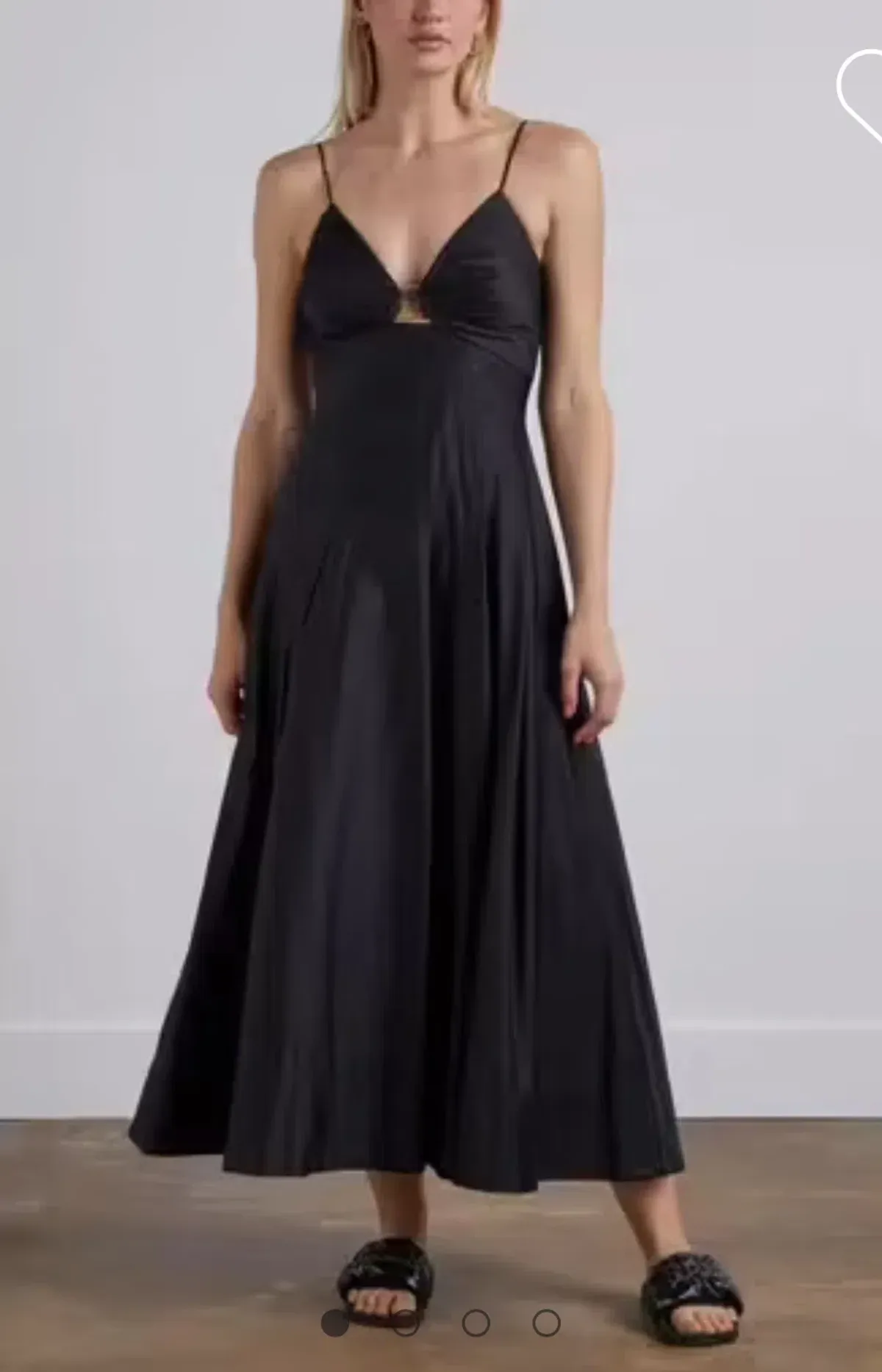 Aje Solstice Strappy Ring Midi Dress Black Size 10 - Image 2