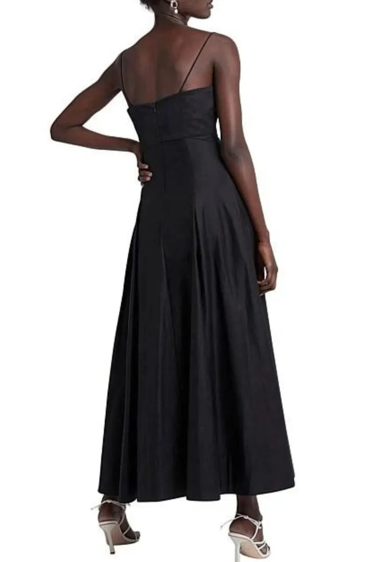Aje Solstice Strappy Ring Midi Dress Black Size 10 - Image 4