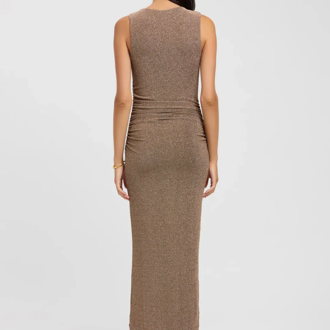 Kookai Serena Maxi Dress | Size 34| 6 |Copper| New With Tags  for rent on The Volte - main image