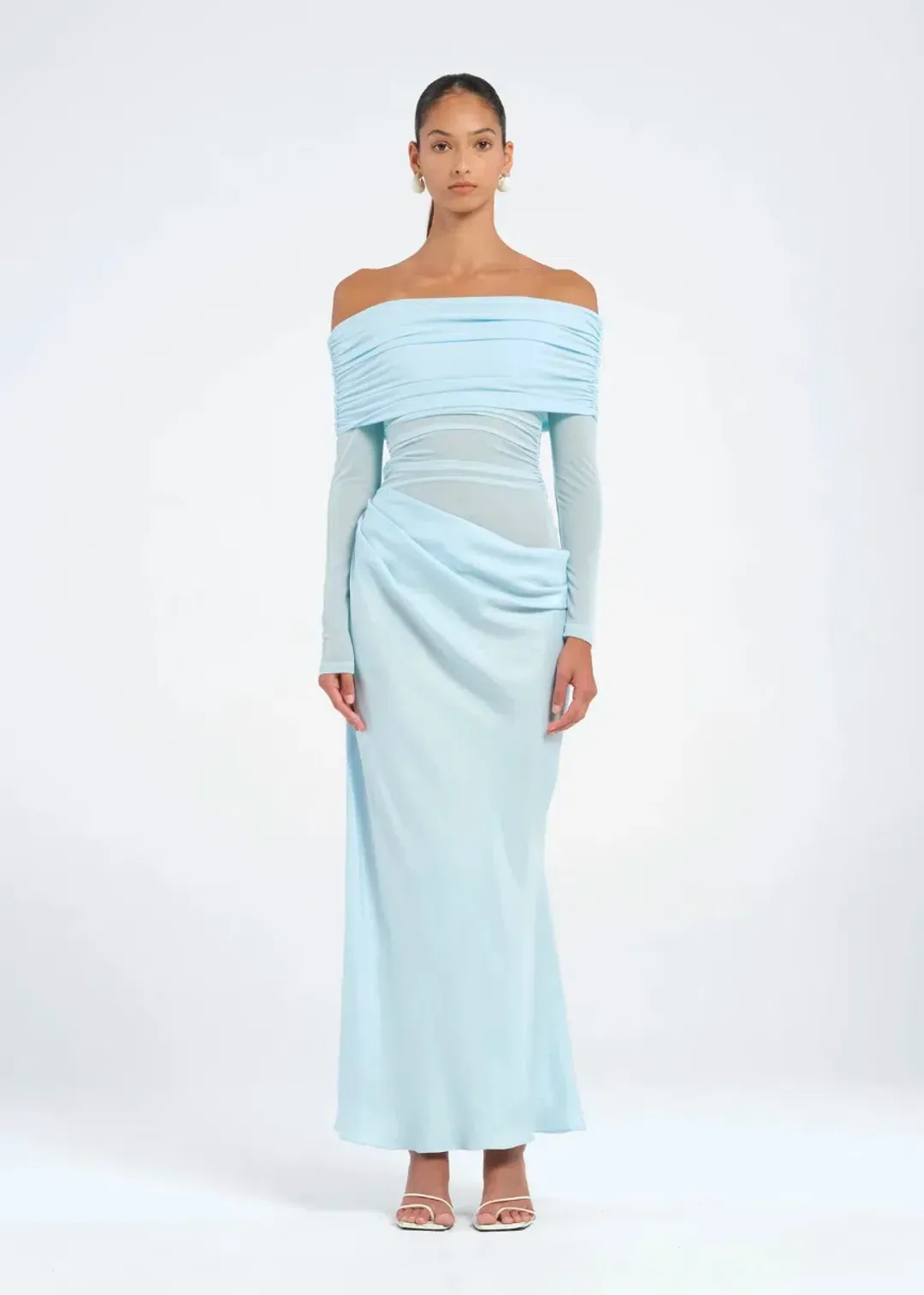 Yasmin Off-Shoulder Maxi Dress size 10 for rent on The Volte - main image