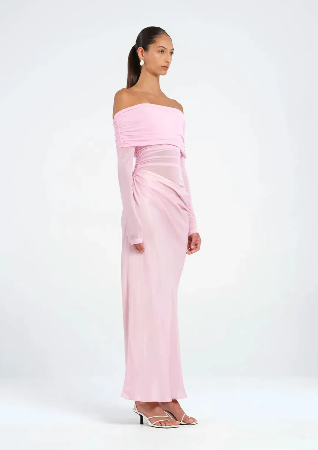 Yasmin Off-Shoulder Maxi Dress size 8 for rent on The Volte - main image