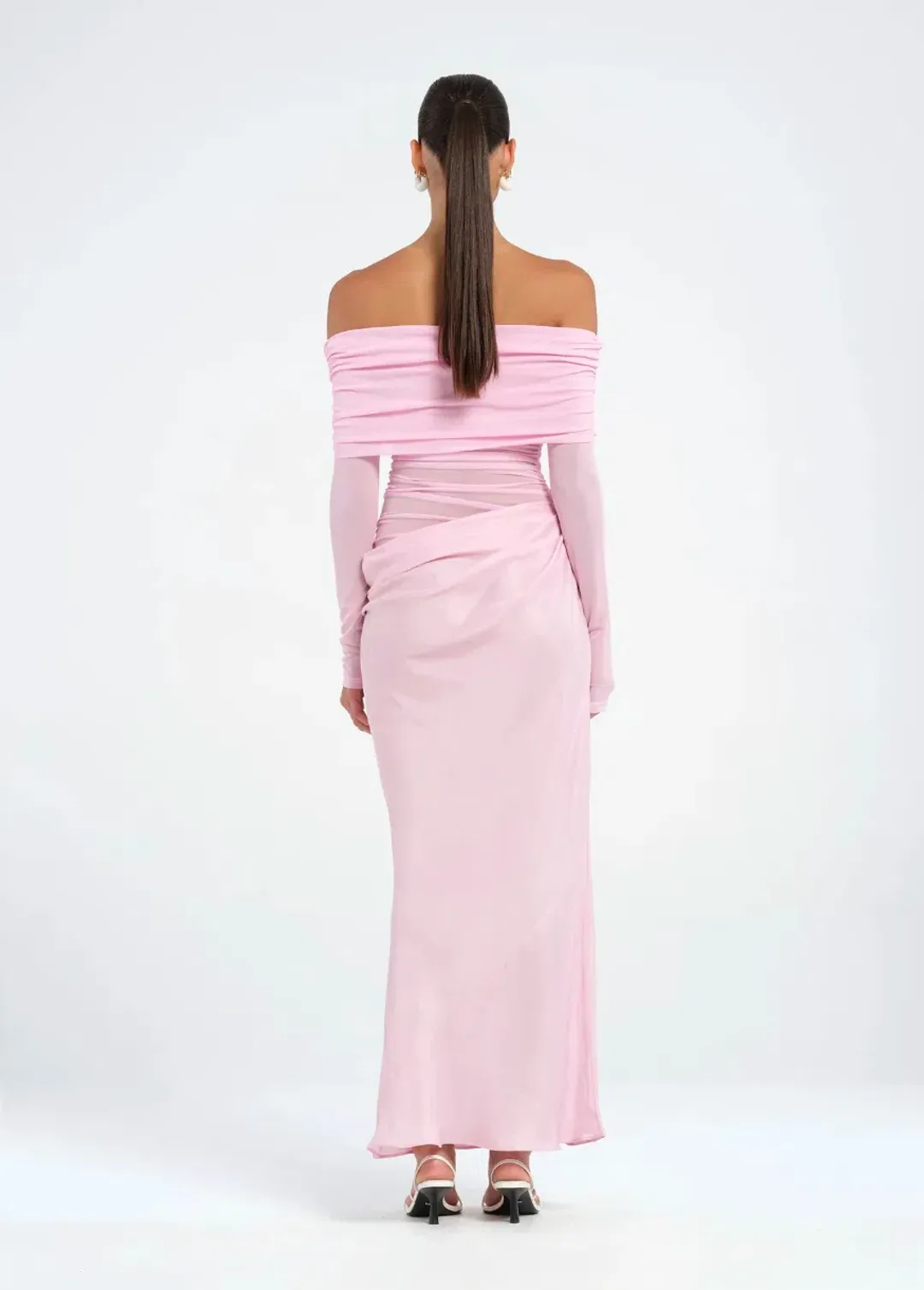 Yasmin Off-Shoulder Maxi Dress size 8 for rent on The Volte - main image