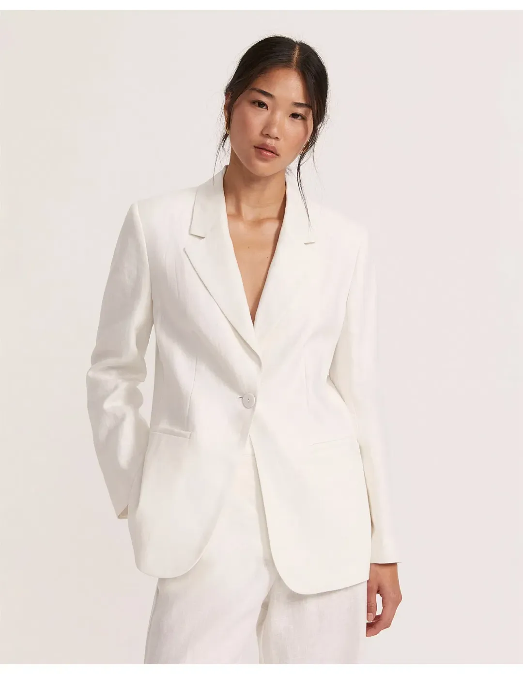 Saba Lila Linen Jacket White Size AU 8 for rent on The Volte - main image