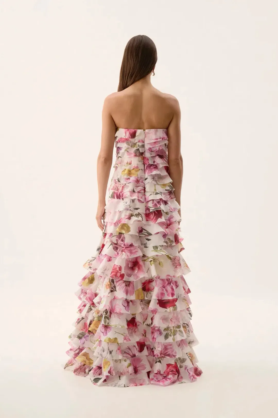 Aje Fleur Pleated Gown Floral Size 8 for rent on The Volte - main image
