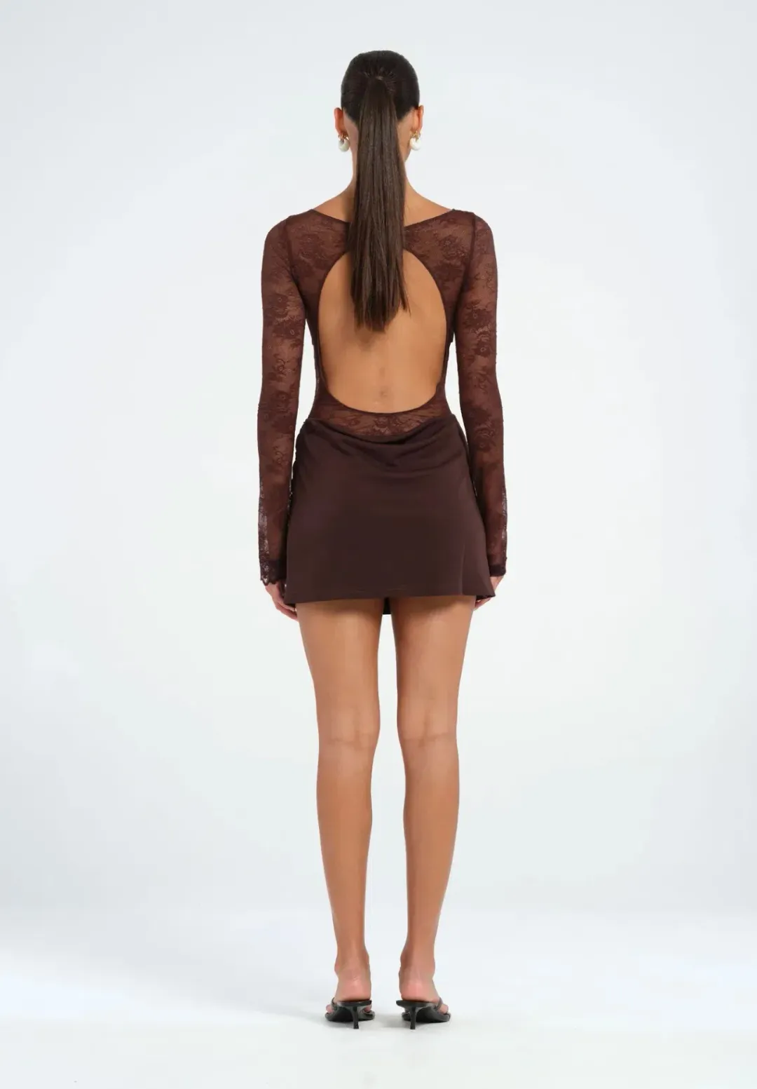 Benni Oskar mini Dress in Chocolate Size 8 for rent on The Volte - main image