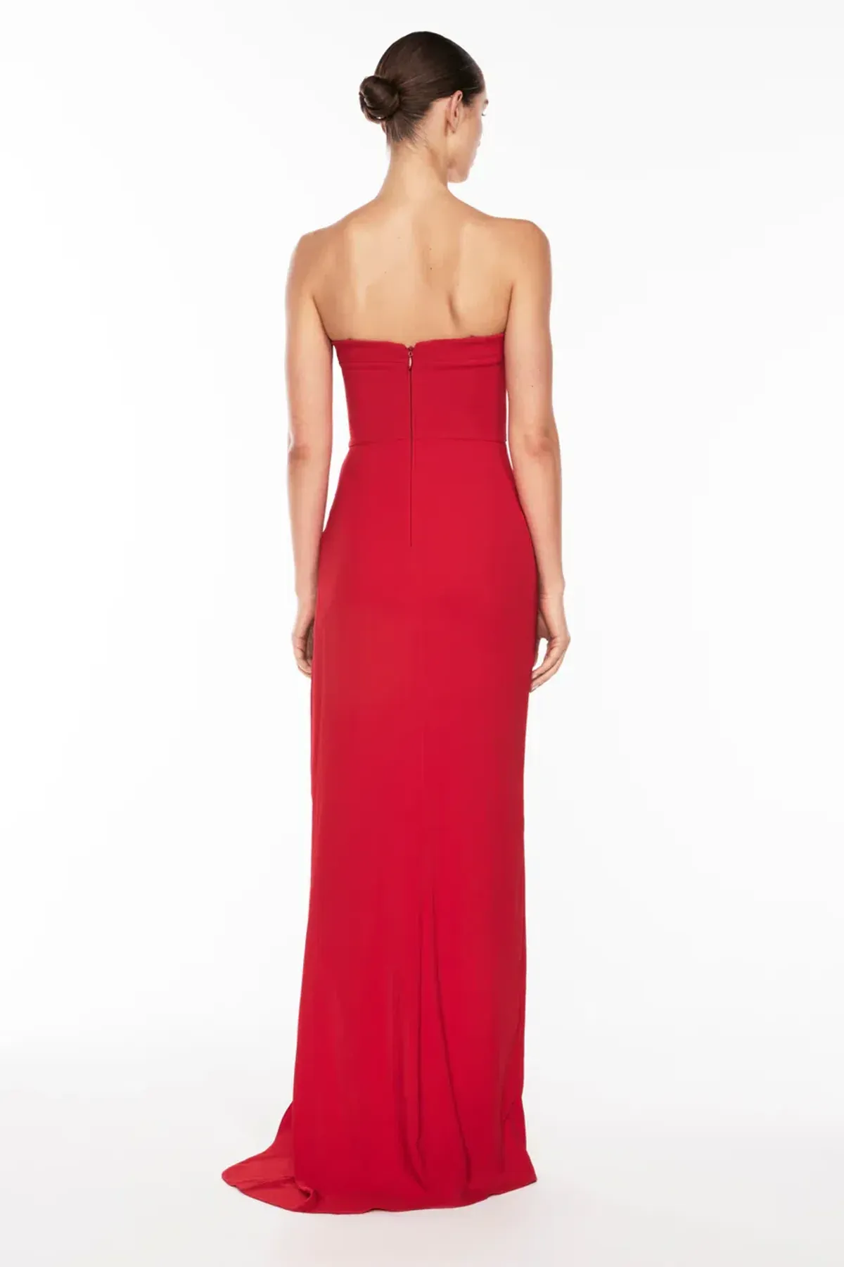 Manning Cartel Asymmetrical Games Strapless Gown Red Size 10 - Image 8