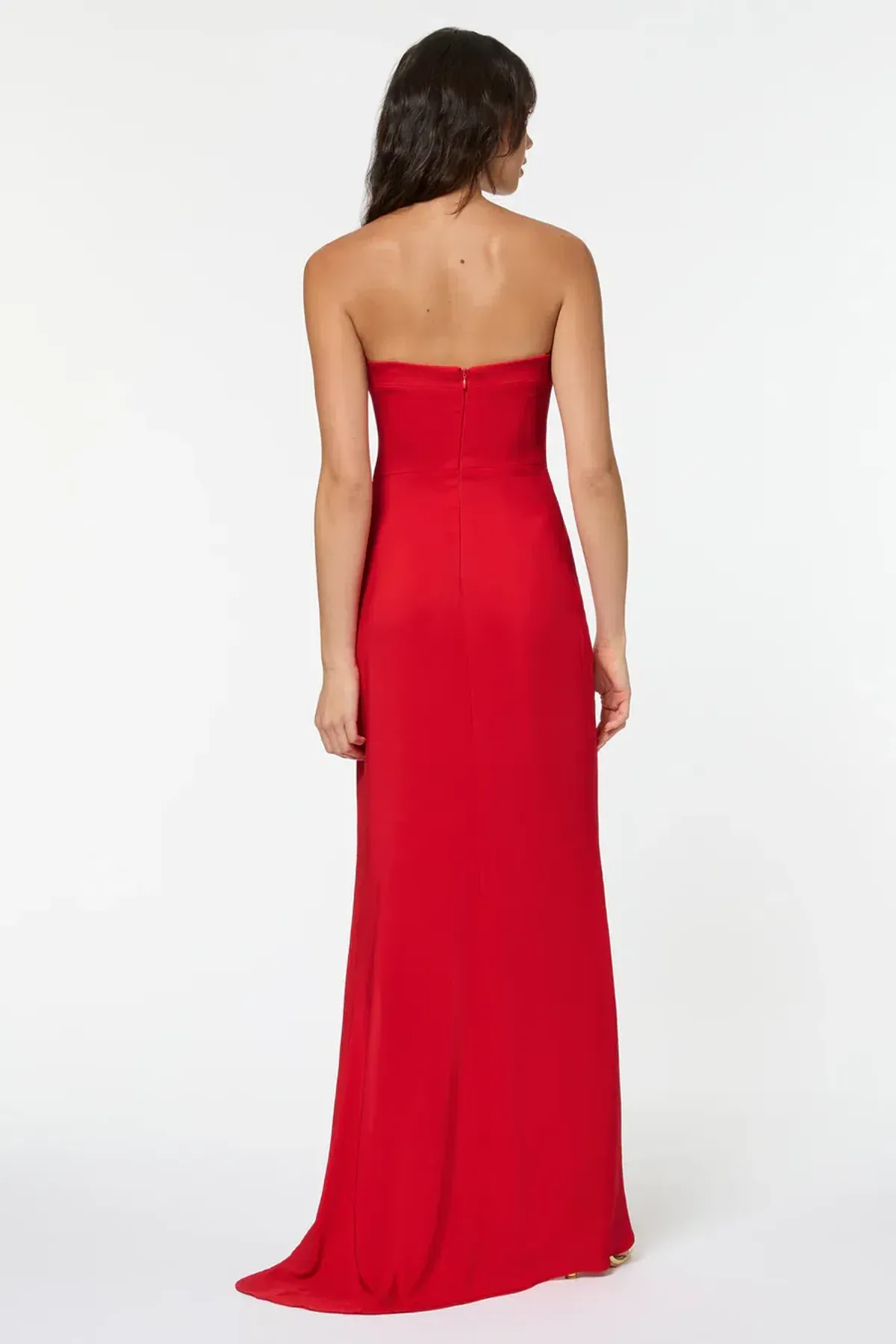 Manning Cartel Asymmetrical Games Strapless Gown Red Size 10 - Image 4