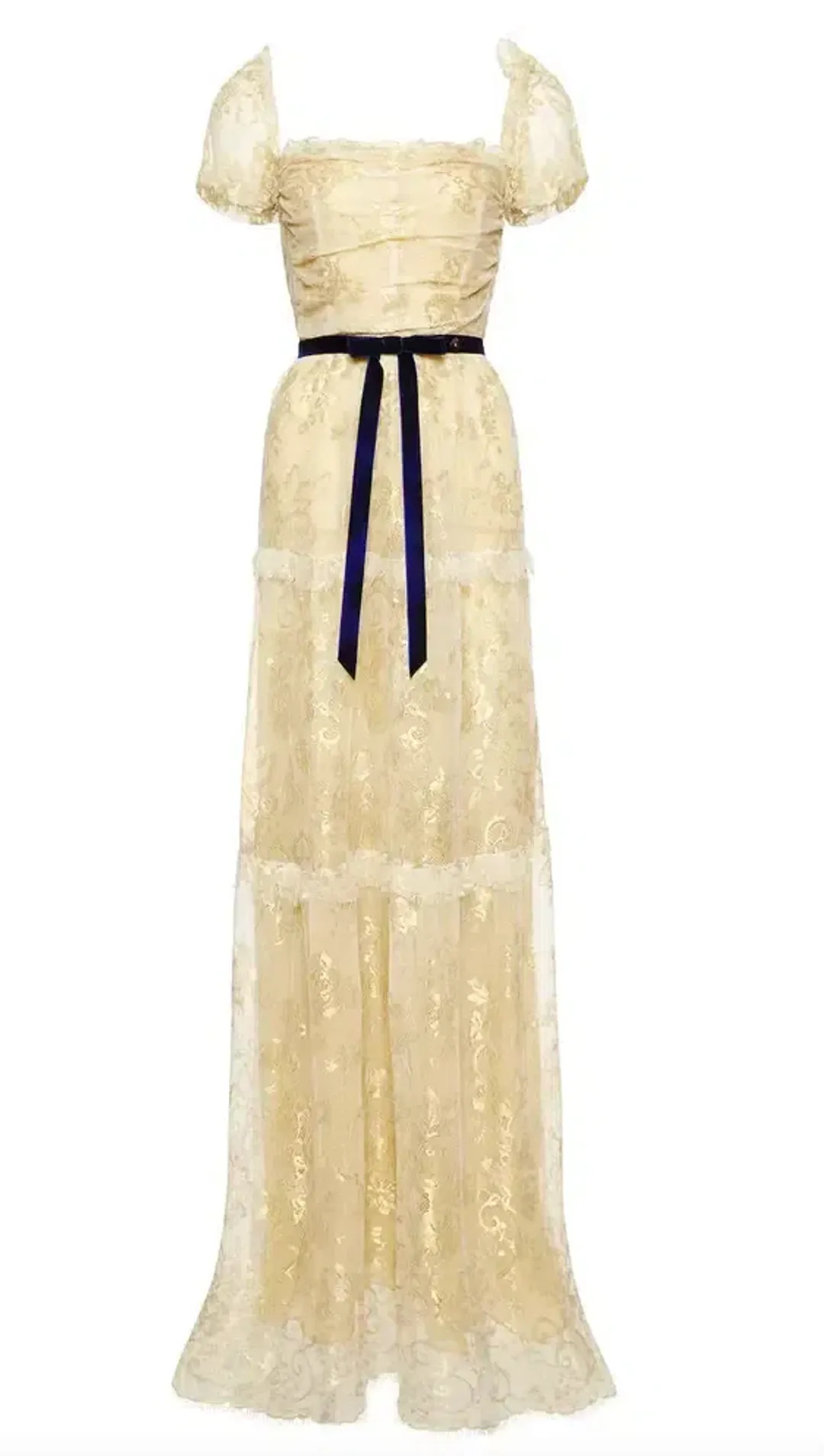 Annie's Ibiza Pip Dress Yellow Metallic Size S/AU 8 for rent on The Volte - main image