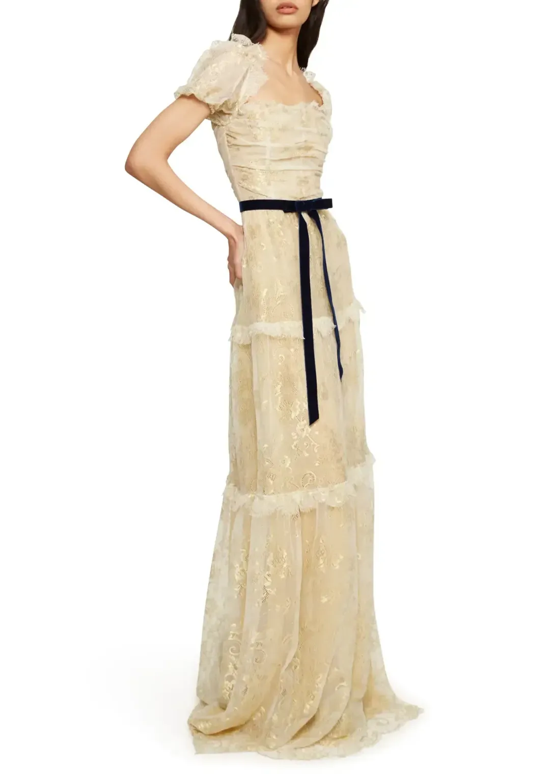 Annie's Ibiza Pip Dress Yellow Metallic Size S/AU 8 for rent on The Volte - main image