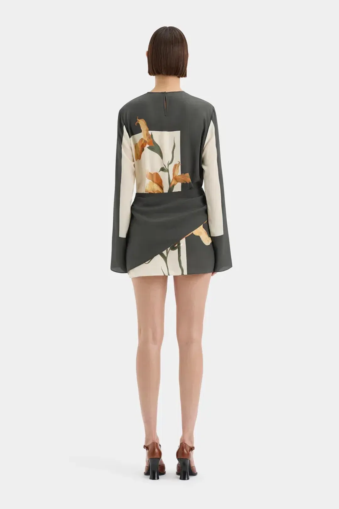 Sir The Label Constance Twist Mini Dress Print Size 2 for rent on The Volte - main image