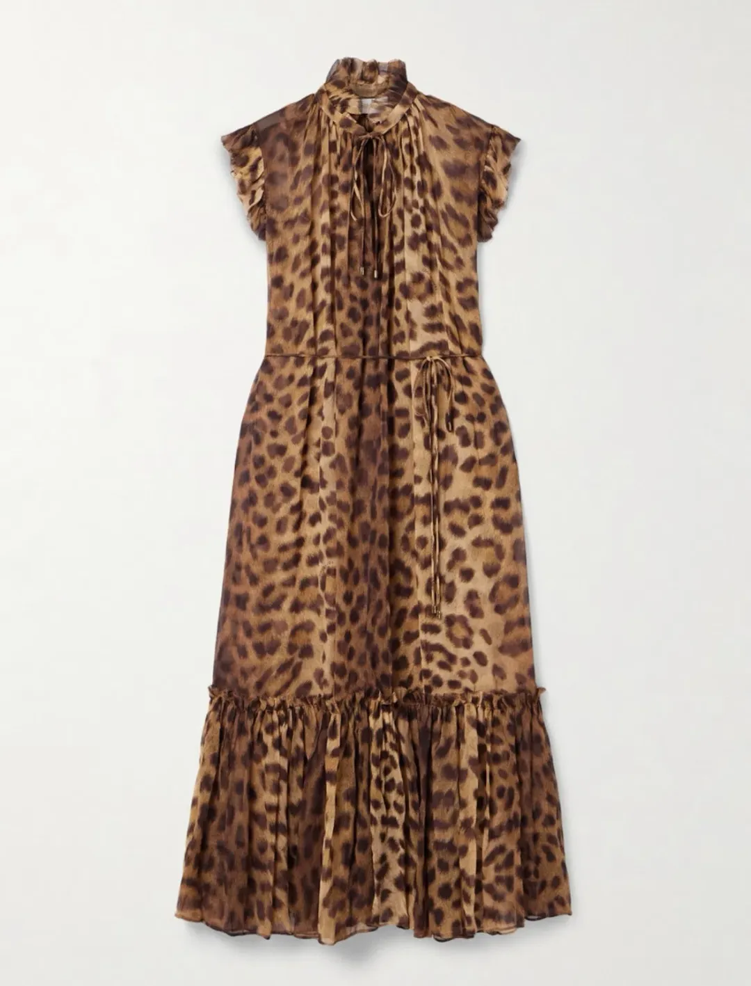 Zimmermann Crush Leopard Midi Dress Print Size 14 for rent on The Volte - main image