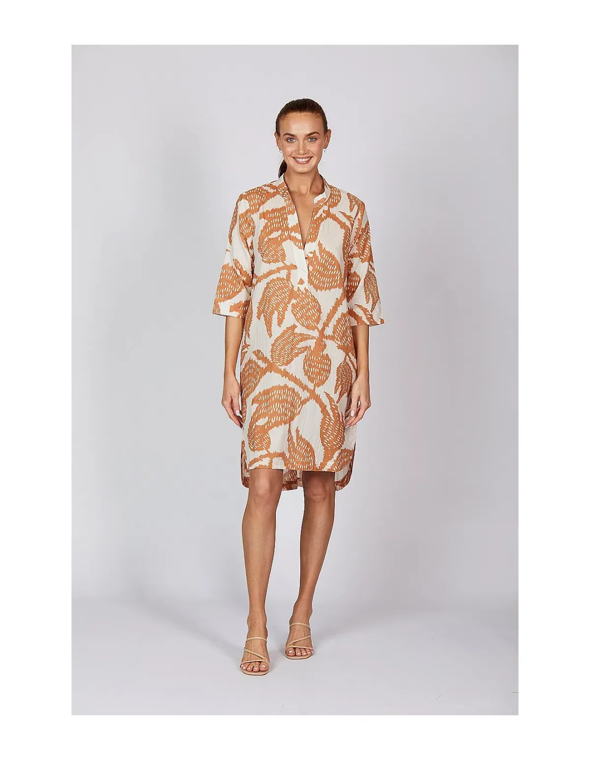 Adrift  Lana Shift Midi Dress Print Size 14/L  - Image 1