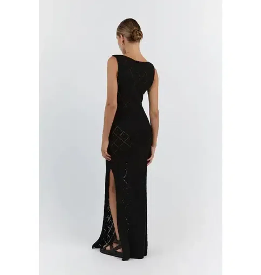 Dissh Sorrento Crochet Maxi Dress Black Size 10 for rent on The Volte - main image
