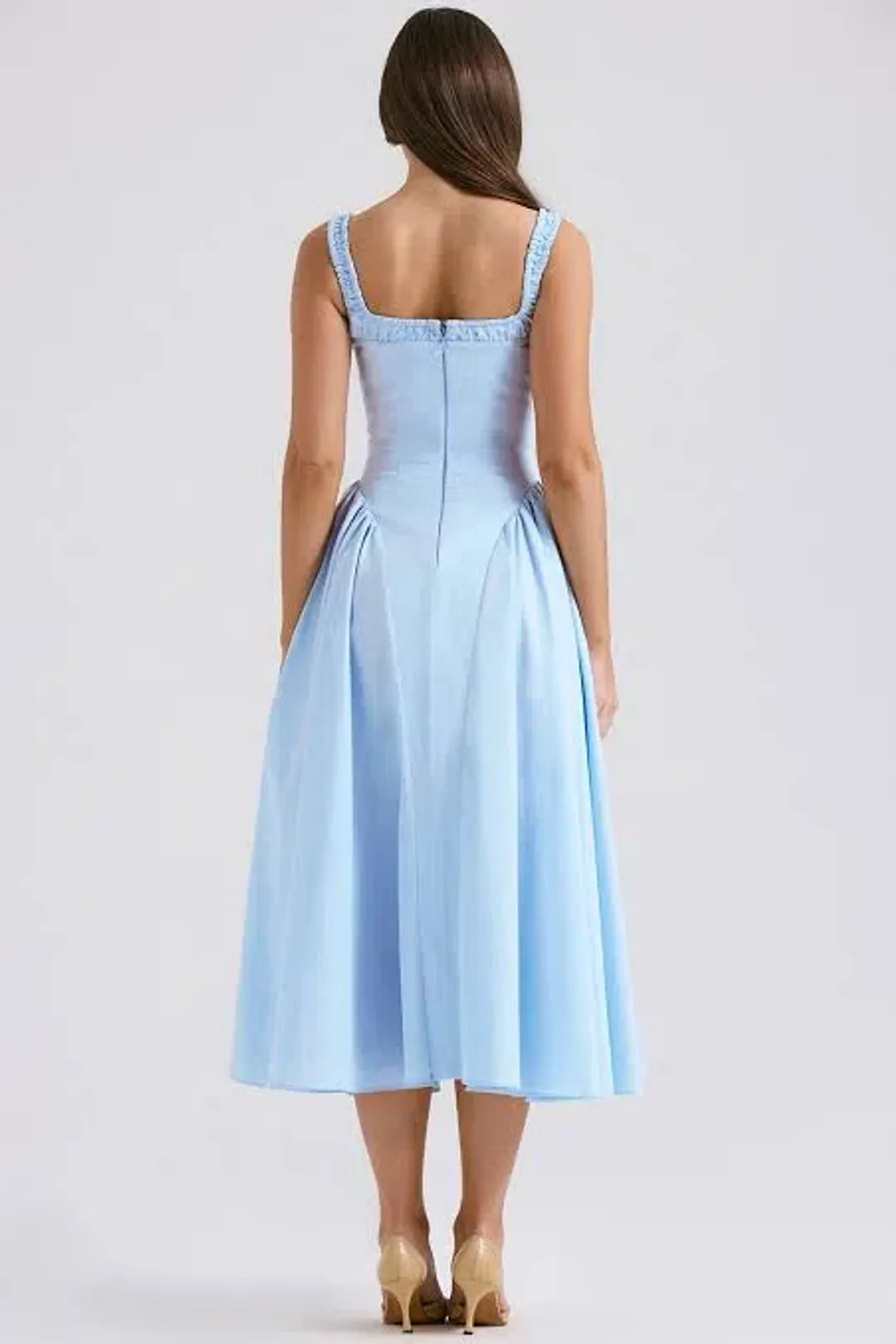 HOUSE OF CB DOROTHY MIDI SUNDRESS ITALIAN AZURE SIZE 6 for rent on The Volte - main image