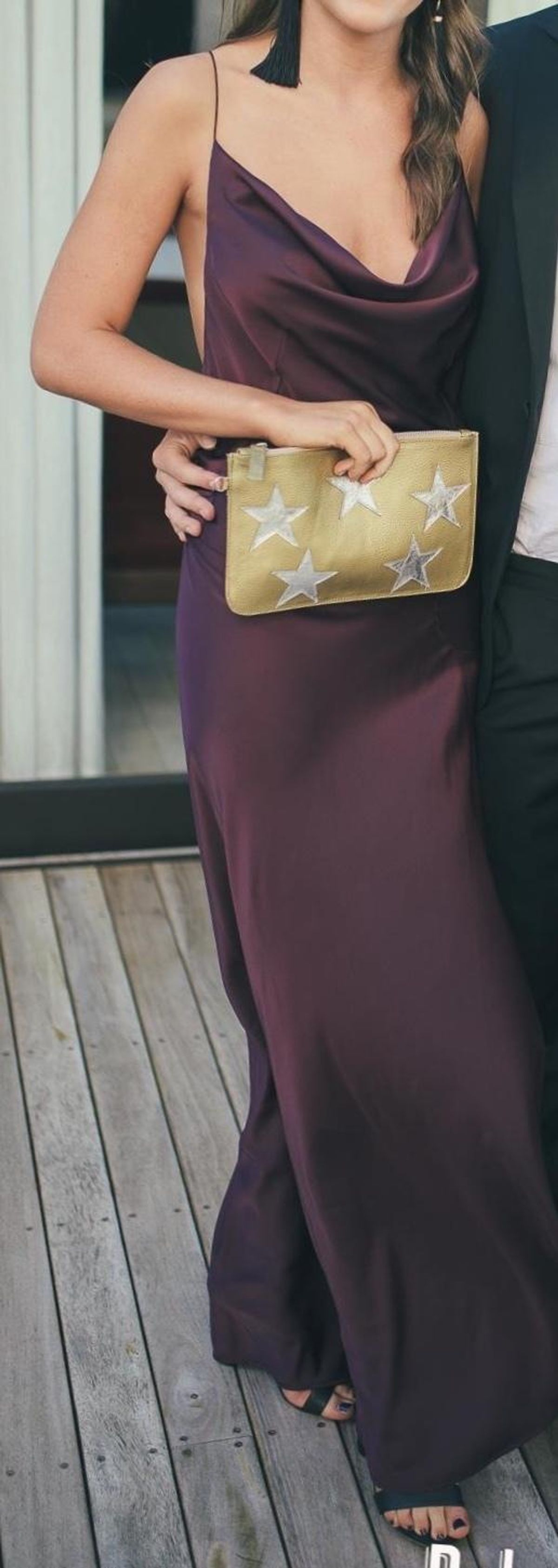 One Fell Swoop Monica Maxi Dress Burgundy Size 8 - Image 2