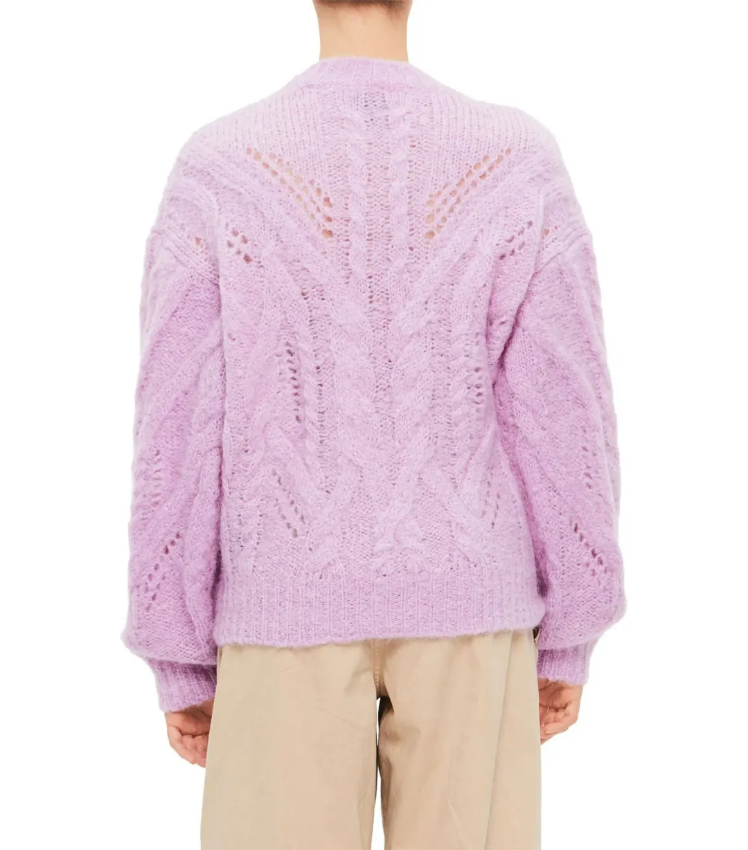 Isabel Marant Eline Chunky Knit Sweater Lilac Size 10/38 for rent on The Volte - main image