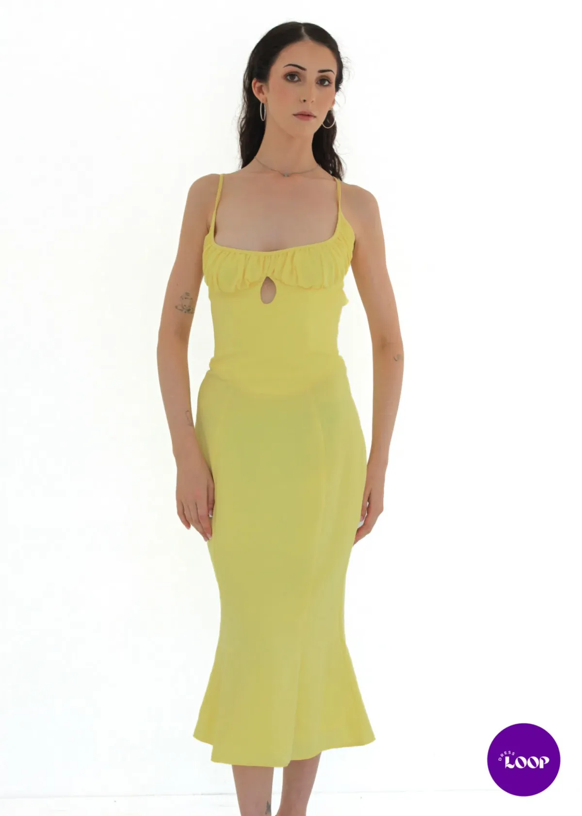 House Of Cb Soren Buttercup Cutout Midi Dress Size AU 8 - Image 2