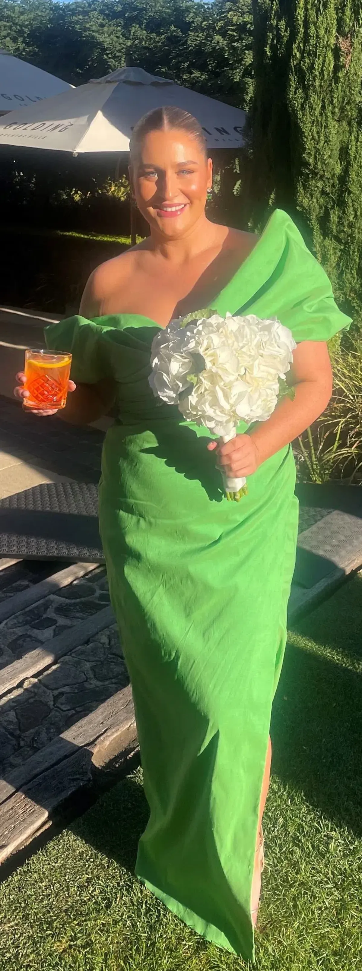 Rachel Gilbert Gia Gown Green Size 5 AU 16 - Image 5