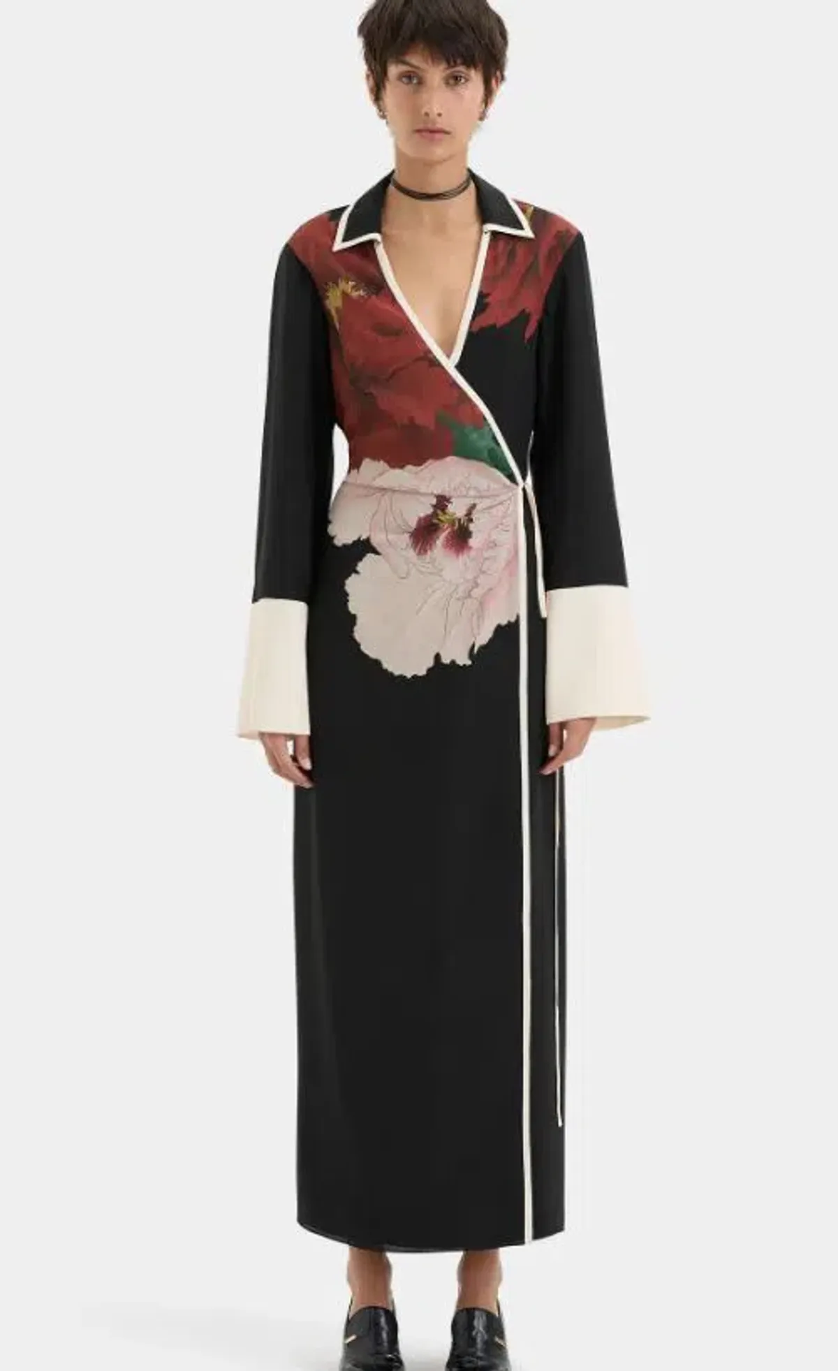 Sir The Label Florian Wrap Shirt Dress Floral Size 3/AU 12 - Image 1