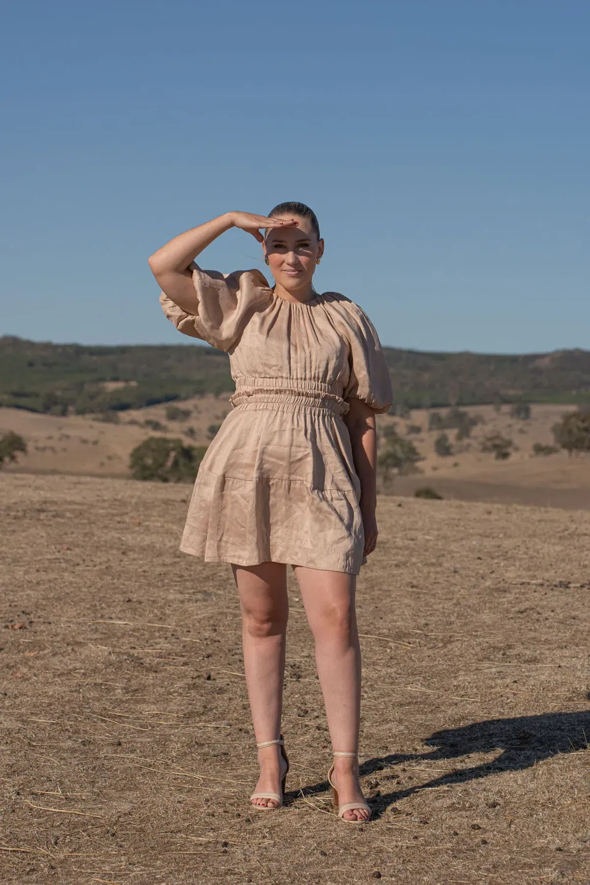 Aje Solitude Mini Dress Size 8 cutout puff sleeve - Image 1