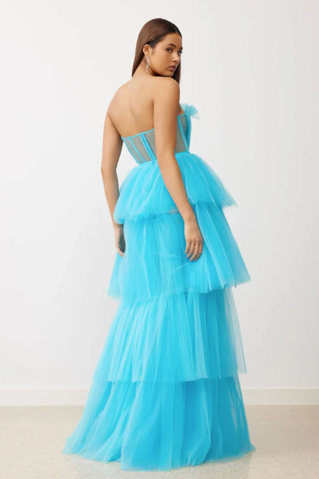 Studio Lexi Cruz Gown Turquoise Size 10 for rent on The Volte - main image