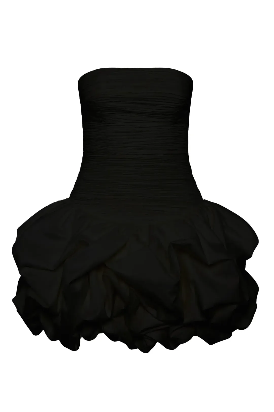 AJE Violette Bubble Hem Mini Dress in Black Size 8 for rent on The Volte - main image