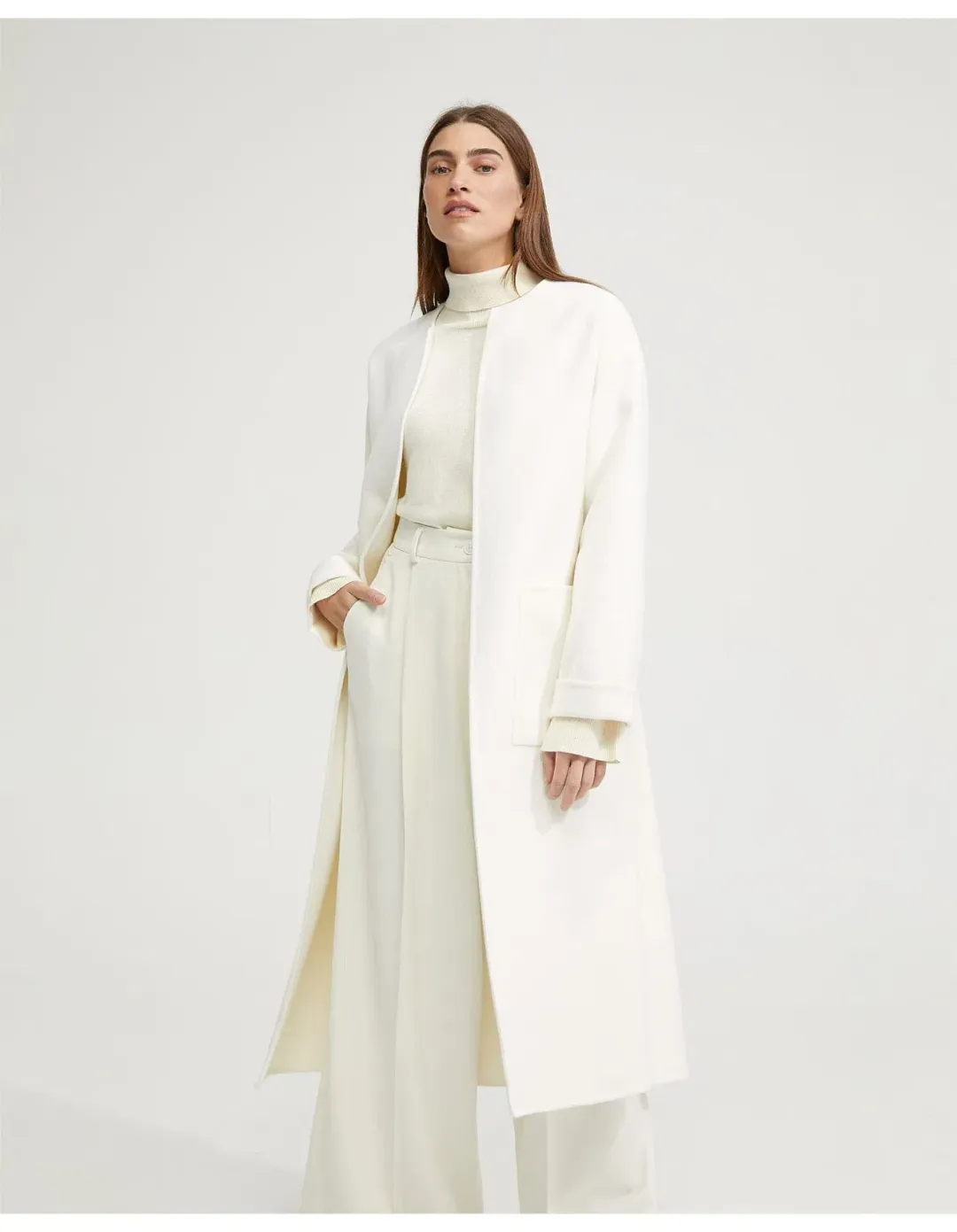 Oxford Sabine Wool Rich Unlined Coat White Size M / Size AU 12 for rent on The Volte - main image