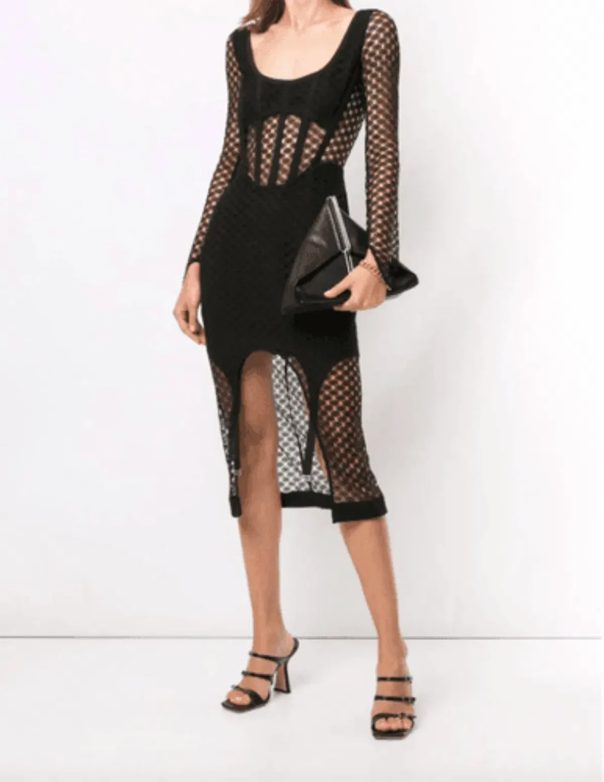 Dion Lee Corset Lace Black Bustier Dress Size 10 - Image 1