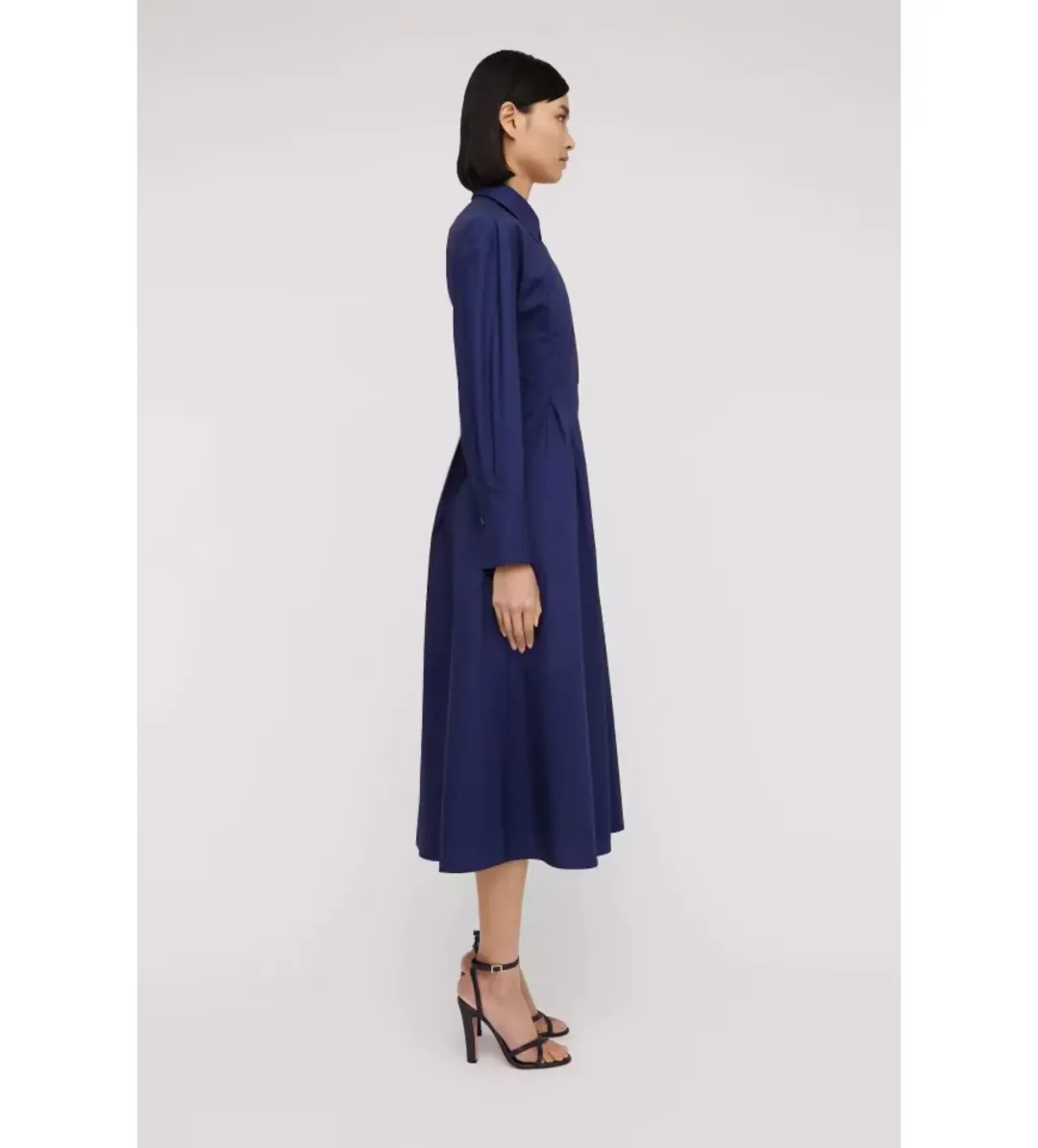 Scanlan Theodore Parachute Cut Out Shirt Midi Dress Navy Size AU 10 for rent on The Volte - main image