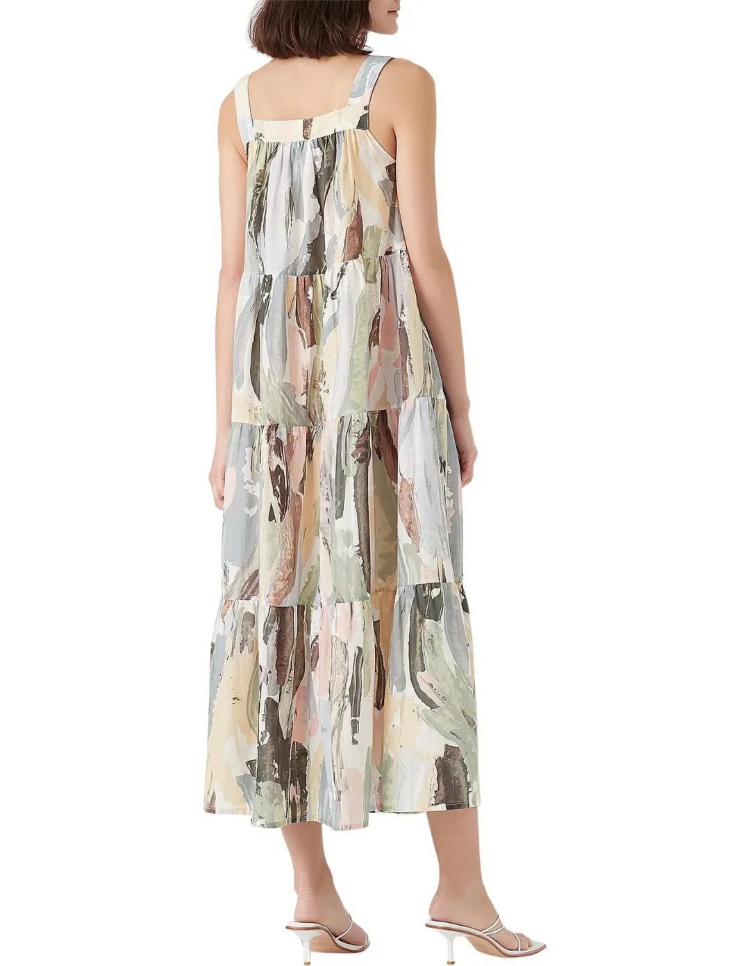 Aje Paperbark Tiered Midi Dress Size 14 for rent on The Volte - main image