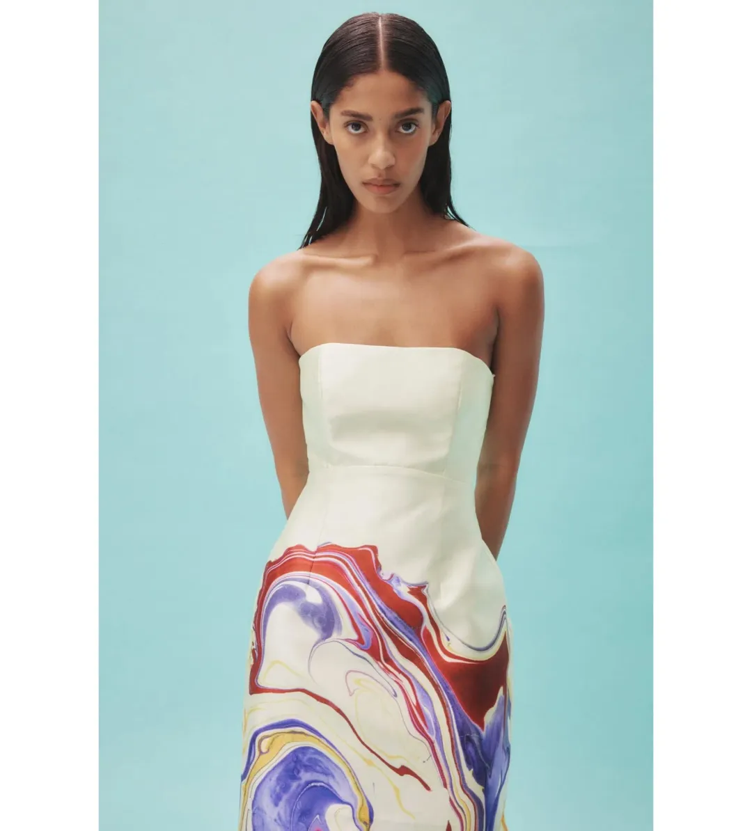 Alemais Luca Corset Midi Dress Multi Size AU 12 for rent on The Volte - main image