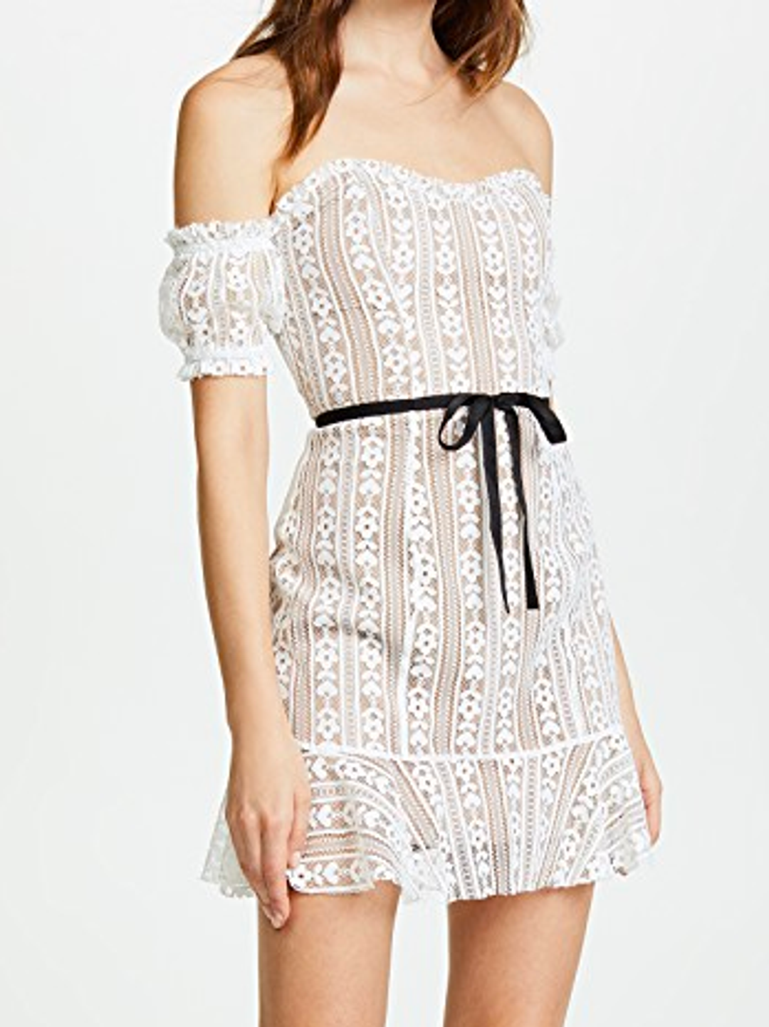 For Love and Lemons Dakota Lace Mini Dress size 6 for rent on The Volte - main image