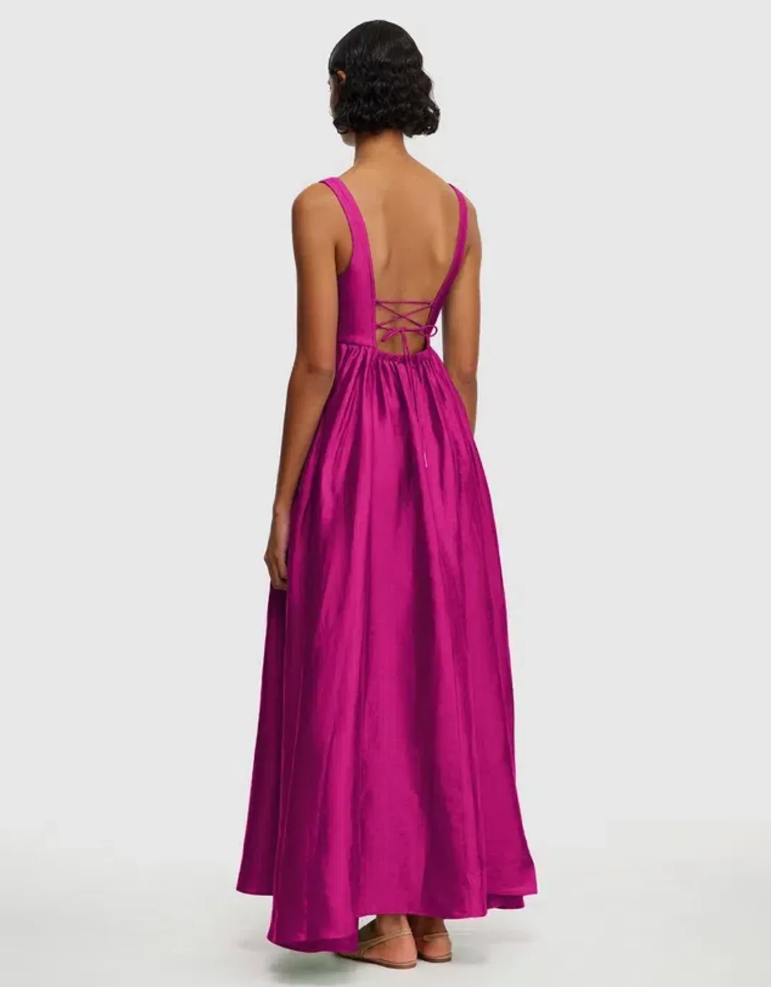 Acler Sandgate Maxi Dress in Plum Size AU 8 for rent on The Volte - main image
