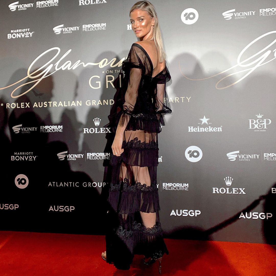 Jonathan Simkhai Lace Tulle Ruffle Dress Black Size 6 for rent on The Volte - main image