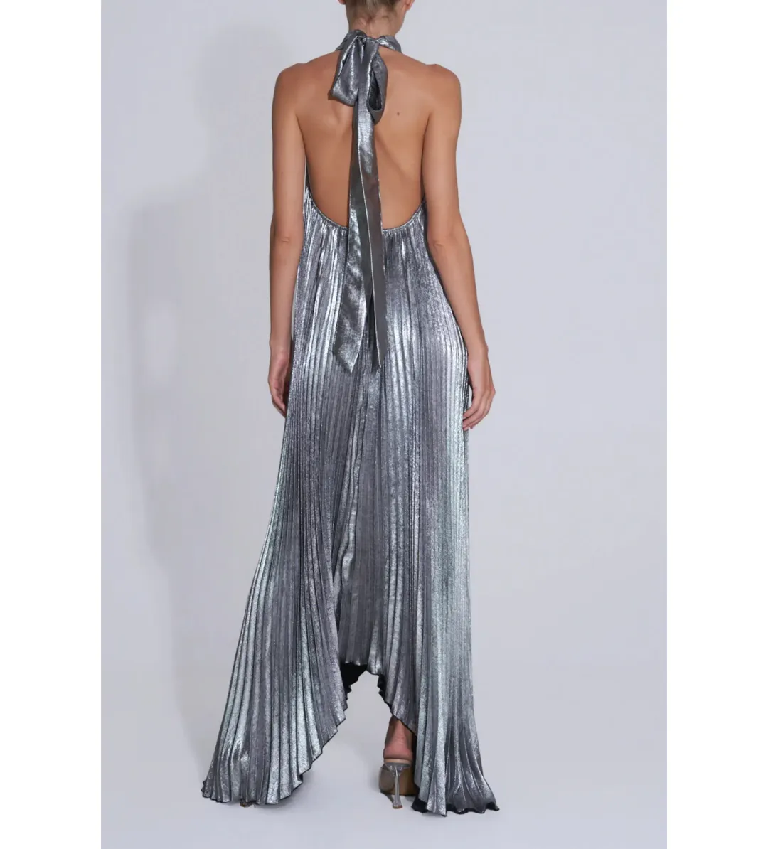 L'Idee Opera Gown Gunmetal Shimmer Size AU 8  for rent on The Volte - main image
