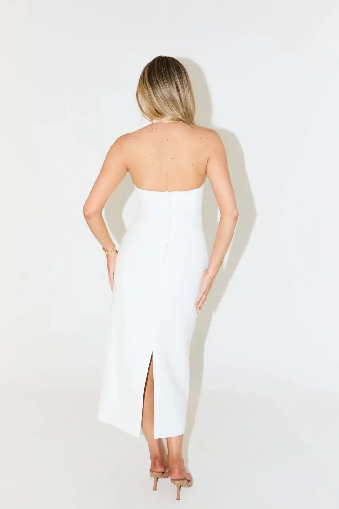 Odd Muse The Ultimate Muse Halter Neck Midi in White Size 6 for rent on The Volte - main image