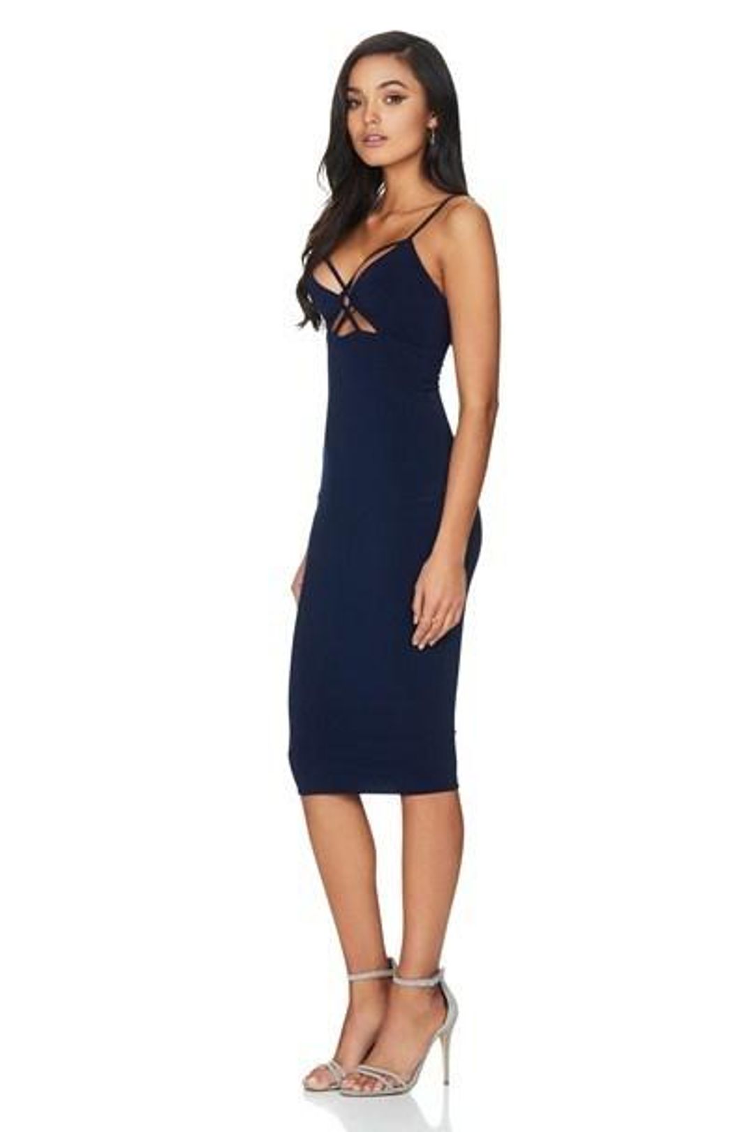 Nookie Highness Midi Dress in Navy Size S for rent on The Volte - main image