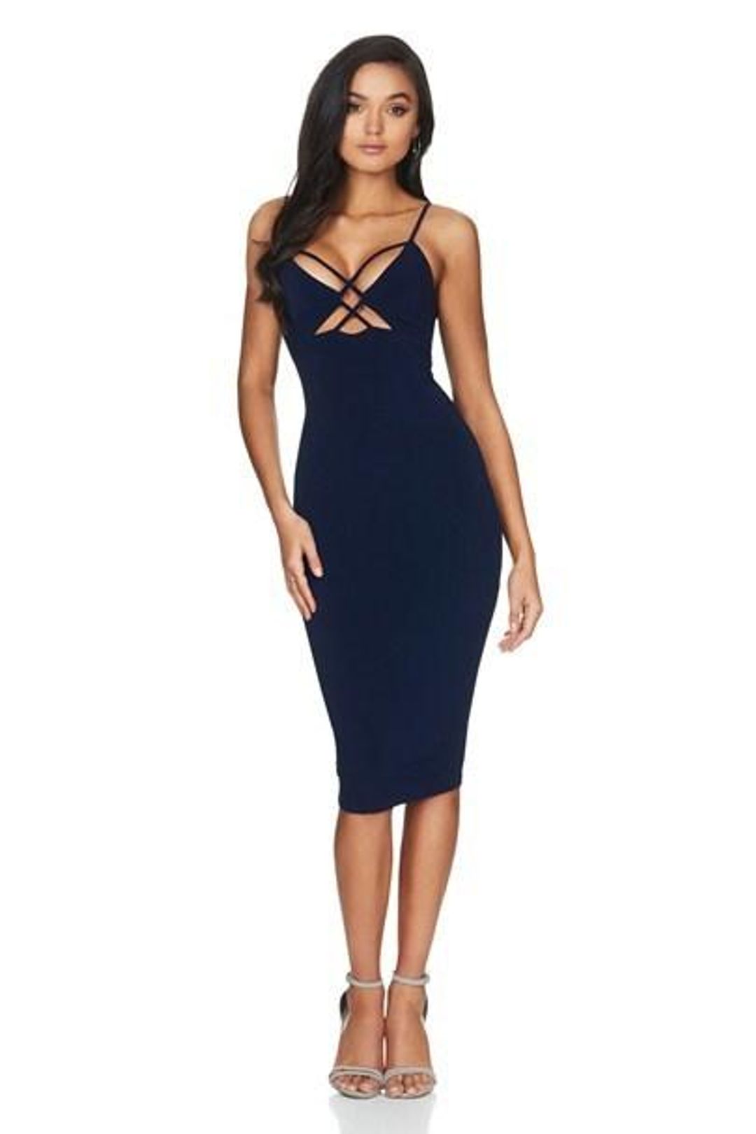 Nookie Highness Midi Dress in Navy Size S for rent on The Volte - main image