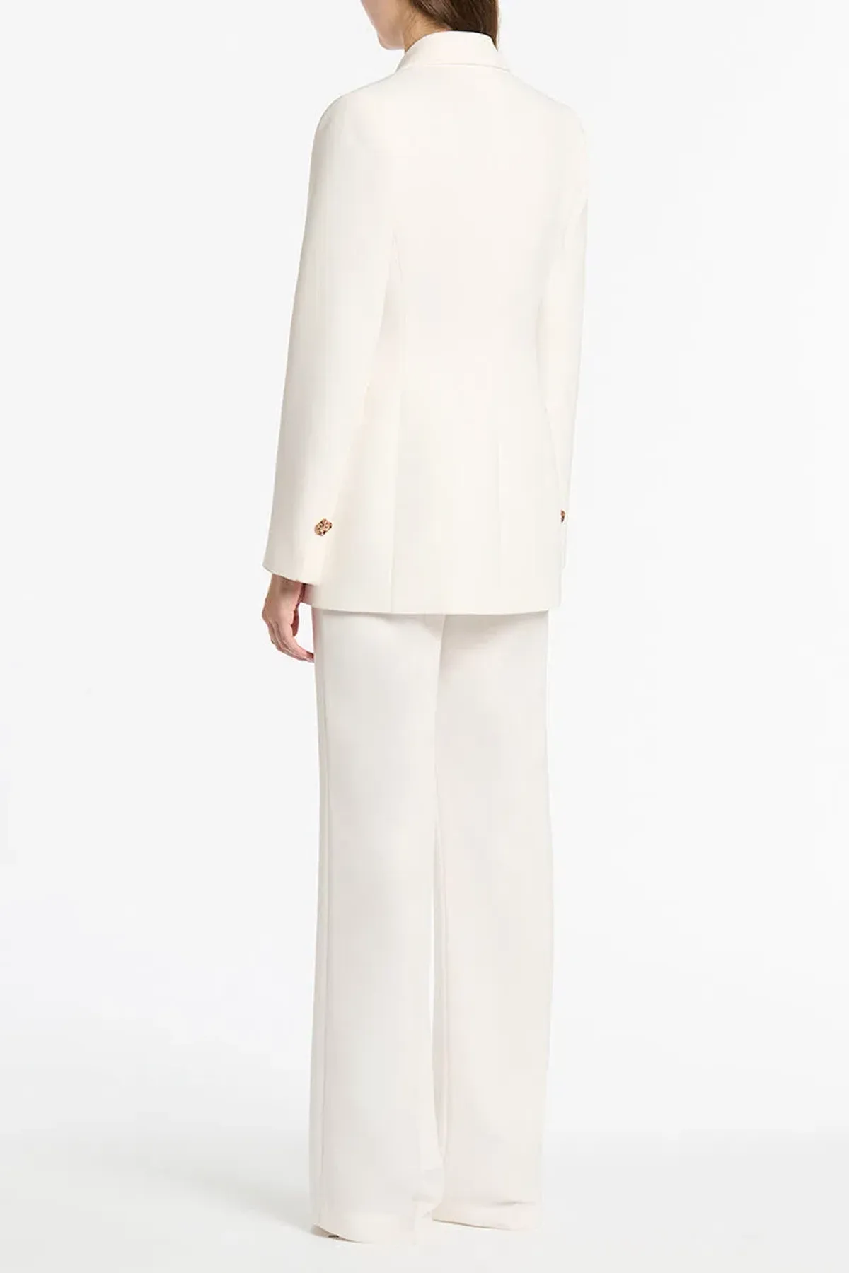Carla Zampatti Florence Crepe Blazer White Size 12 - Image 2