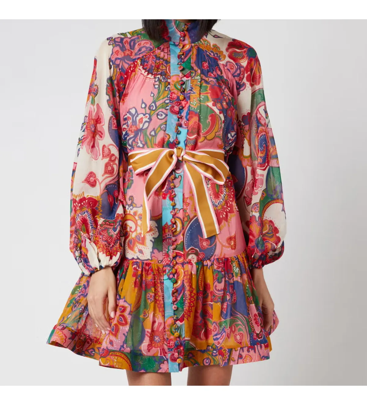 Zimmerman Lovestruck Mini Dress Multi Paisley Zimmermann Size 0 / AU Size 8 - Image 4