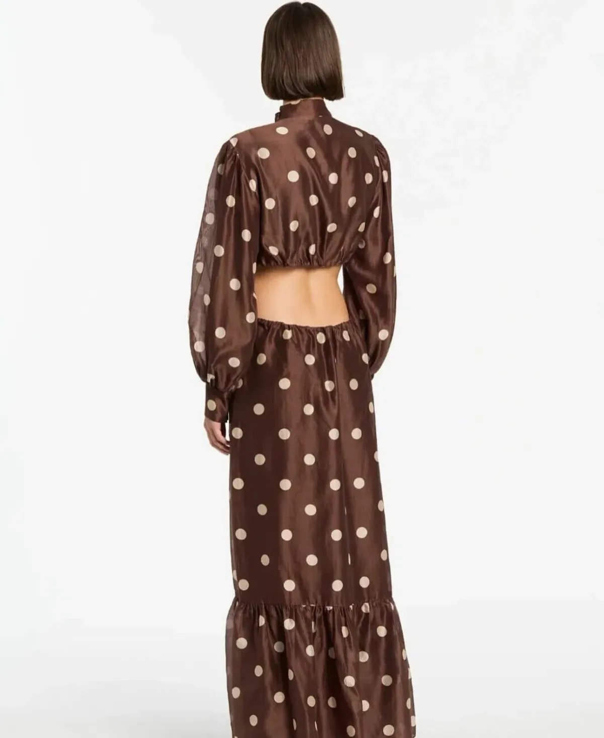 Sir The Label Vivi Long Sleeve Cut Out Brown Size AU 12 - Image 2