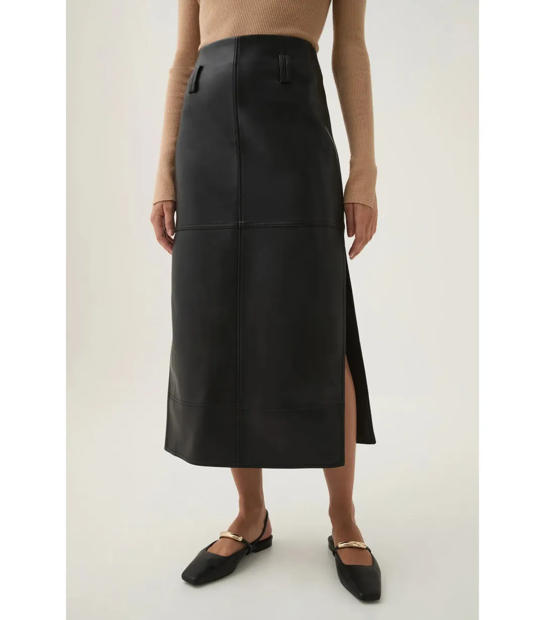 Aje Aspect Midi Skirt Black Size AU 12 for rent on The Volte - main image