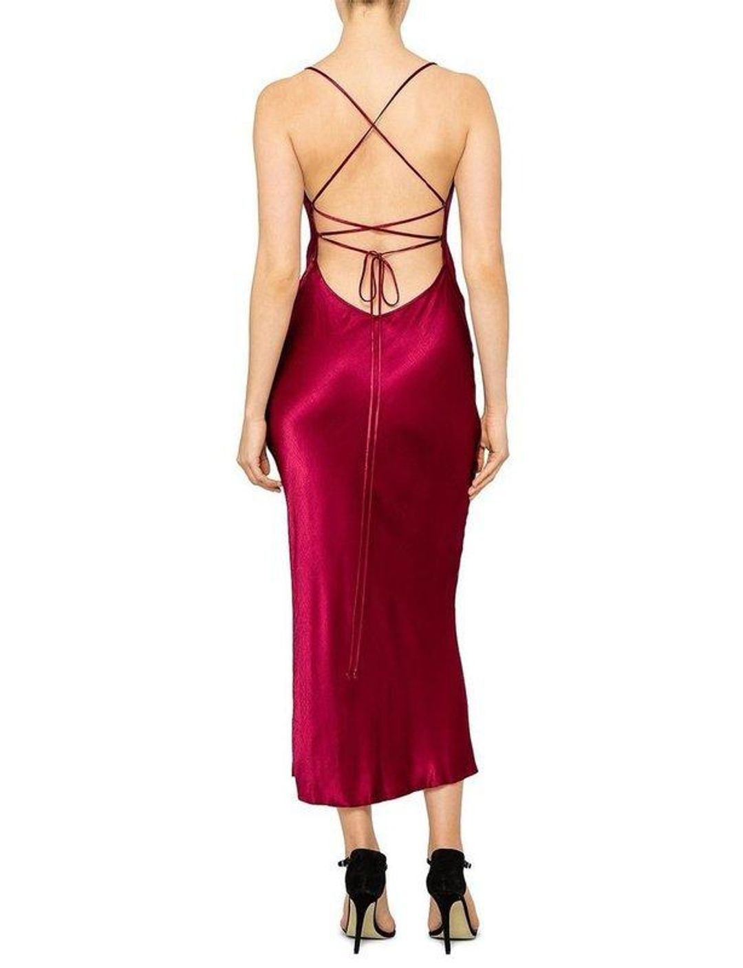 Bec & Bridge Kaia Cowl Midi Dress | Plum | Size 8 for rent on The Volte - main image